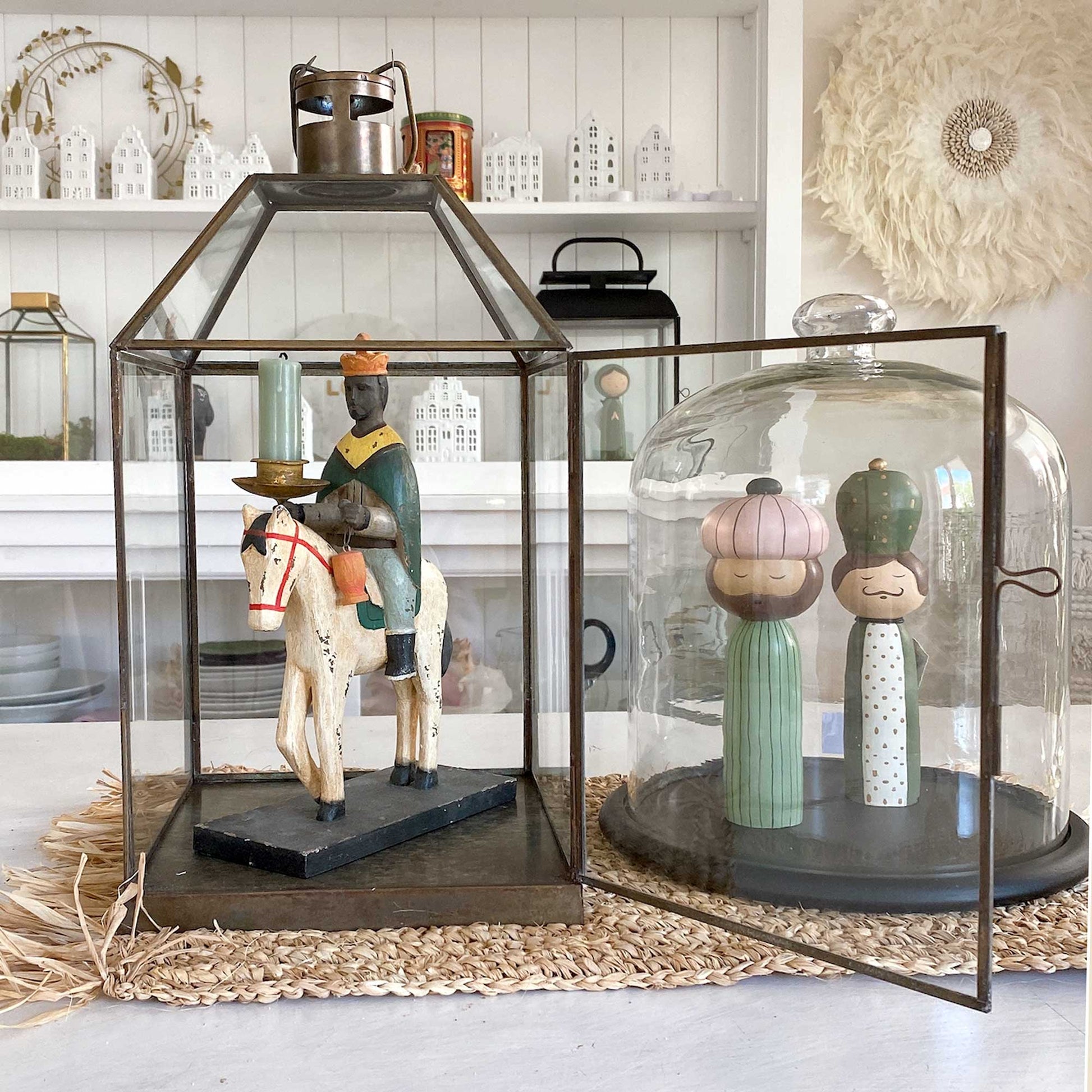 Messing Laterne gold und Glas ✓ Landhaus Stil Windlicht mit Griff Henkel in Gold | Deko für Kerzen ✓ IB Laursen kaufen bei Soulbirdee Onlineshop