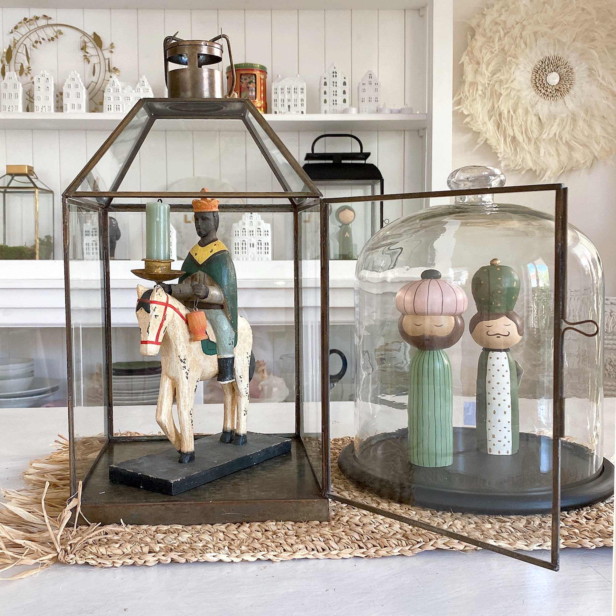 Messing Laterne gold und Glas ✓ Landhaus Stil Windlicht mit Griff Henkel in Gold | Deko für Kerzen ✓ IB Laursen kaufen bei Soulbirdee Onlineshop