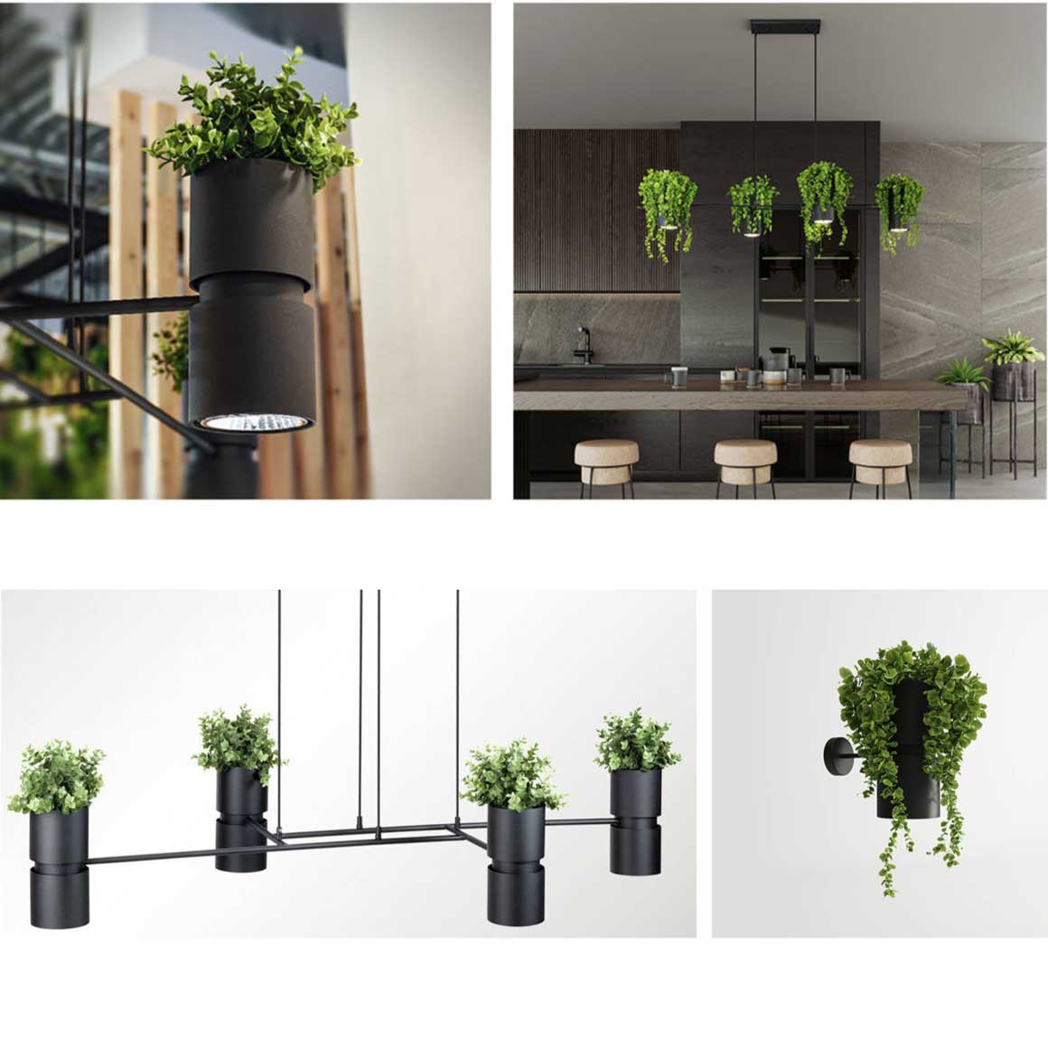 Lampen schwarz für Wohnzimmer und Esszimmer und Küche Wandleuchte für Innen zur Deko mit Pflanzen im Dschungel Look Jungle Schwarz Wandlampe für Wohnzimmer Wandlampe Schlafzimmer Wandlampe Innen Lampe kaufen Sollux Kukkia Soulbirdee Lampenshop