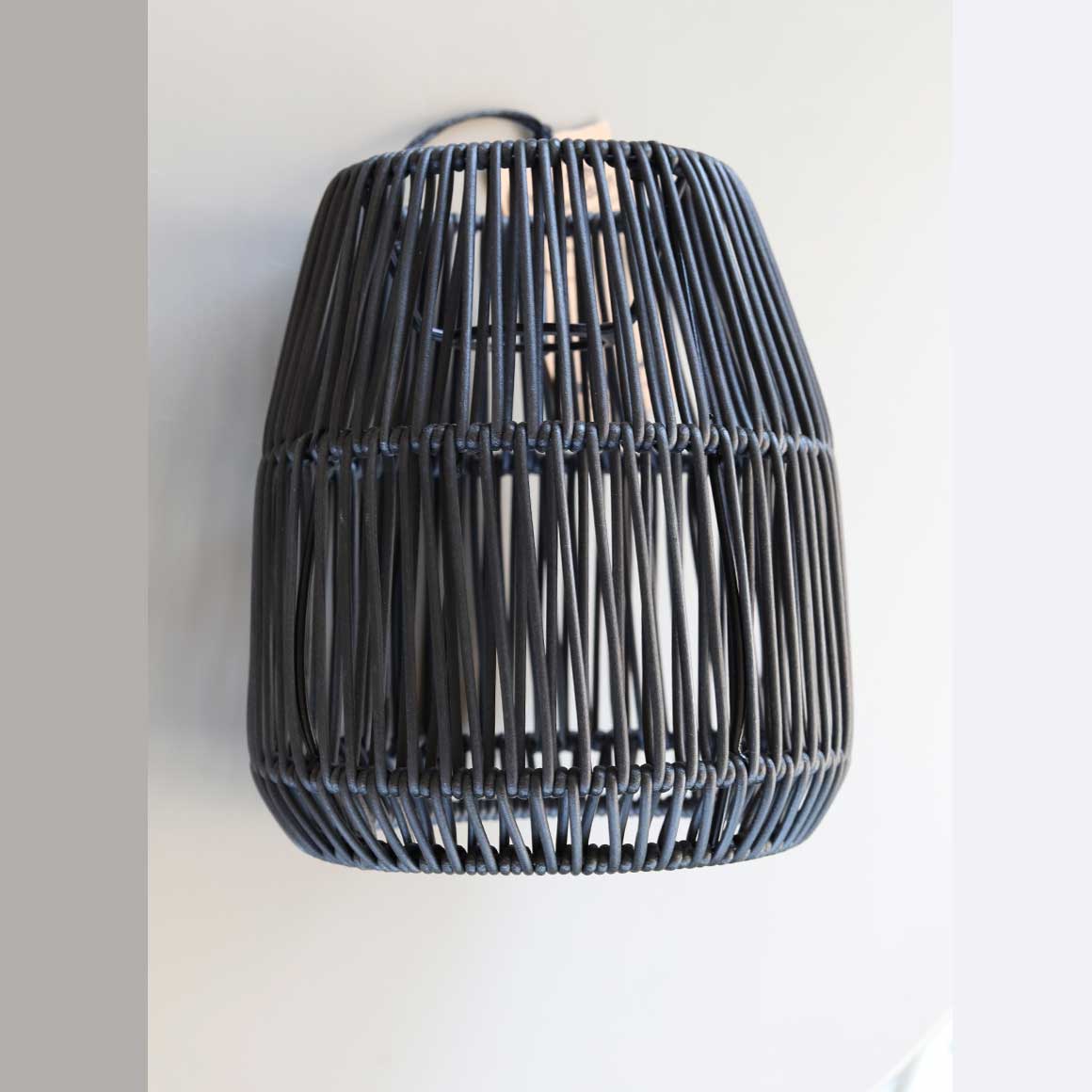 Outdoor Lichterkette schwarz Lampenschirm aus Gummi Beleuchtung für Terrasse & Balkon mit 5 Lampen ♥ Soulbirdee Onlineshop