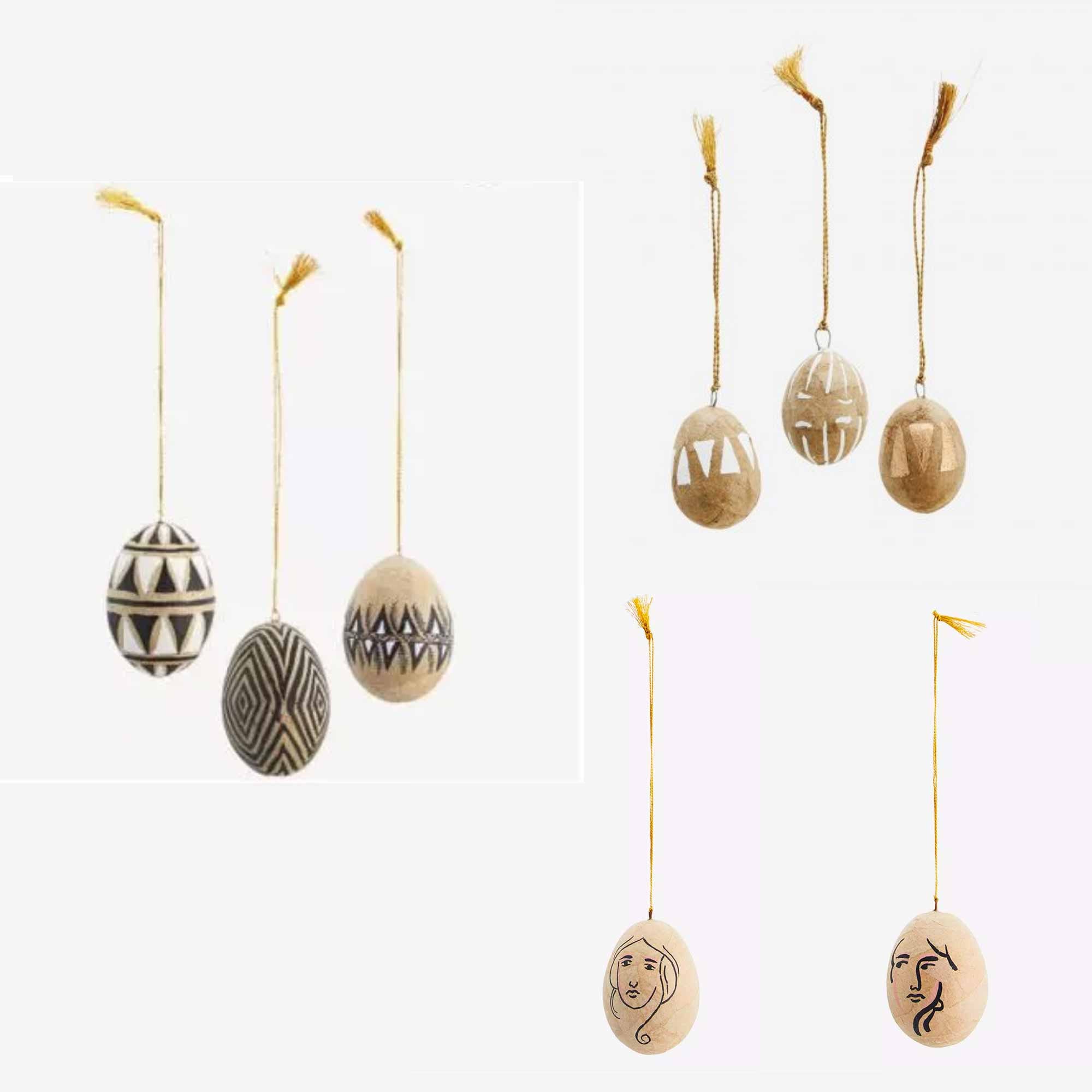 Soulbirdee Onlineshop Ostern Osterdeko Dekoration modern Ideen Skandinavisch kaufen Hängen Ostereier Ei Pappmanchee Pappe