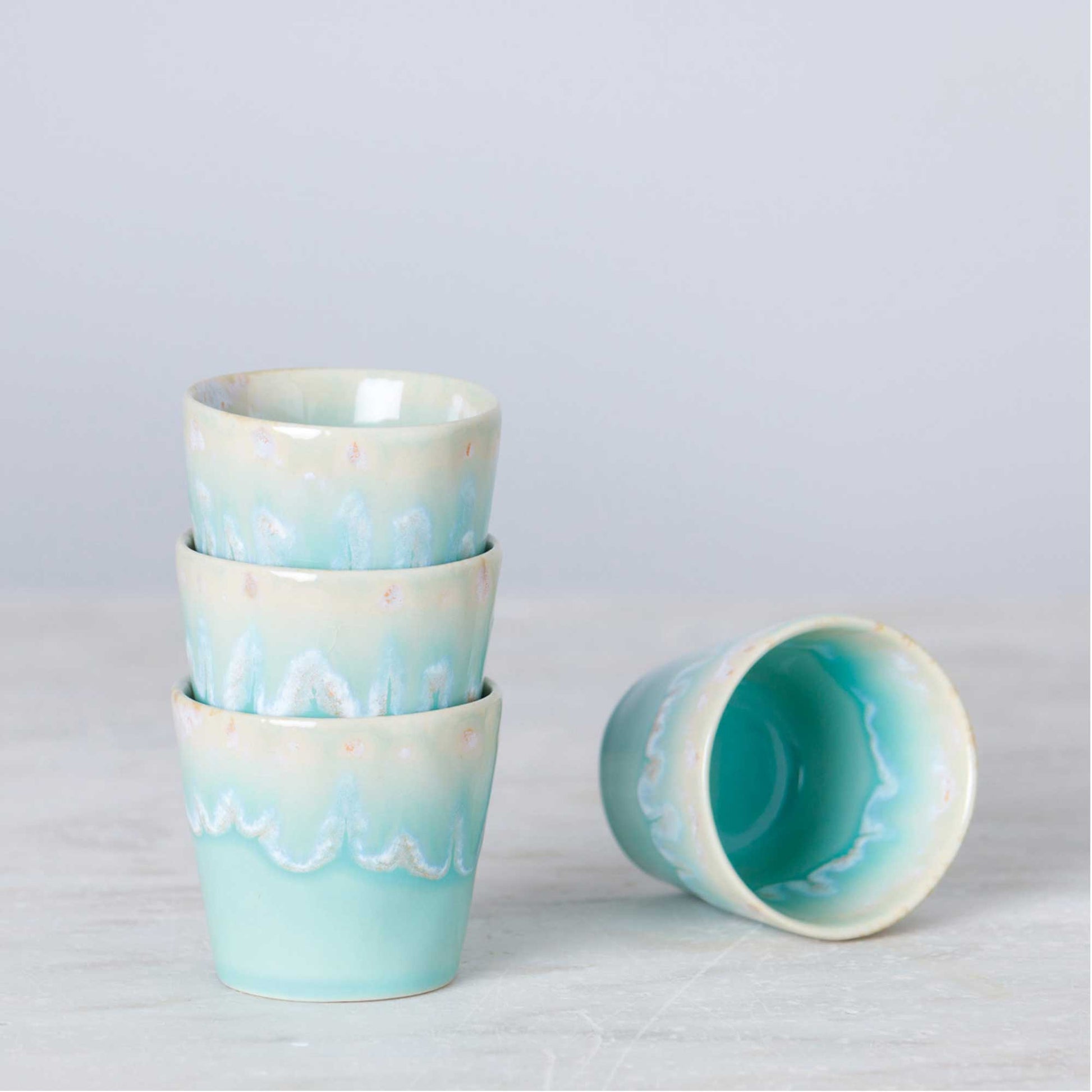 Espresso Aqua Set Ombre Verlauf Schüssel Geschirr Porzellan Tasse Ibiza Geschirr kaufen Soulbirdee Shop