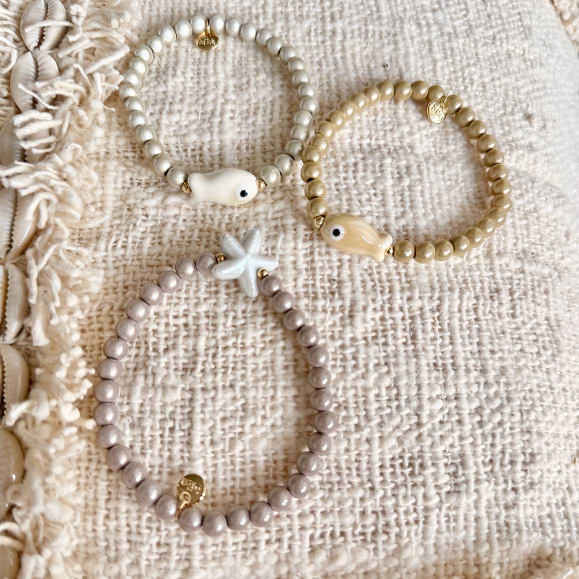 Armband Fische Seestern Hippie Ibiza Style Perlen Modeschmuck Sommer Soulbirdee Onlineshop