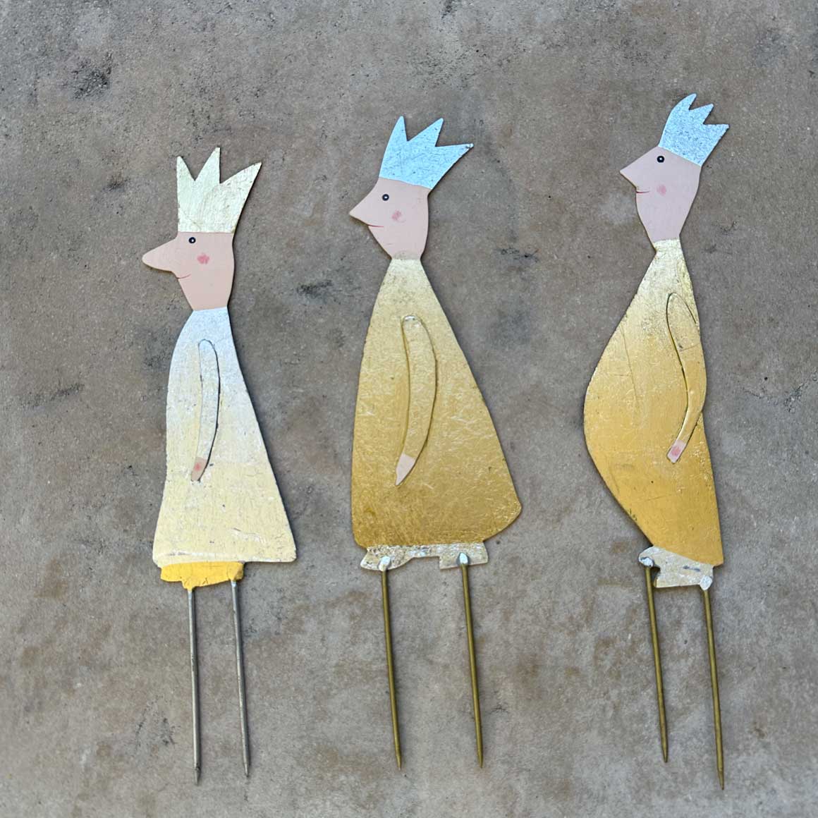 gartenstecker steckfigur stecker herbstdeko deko herbst herbstlich landhaus gold König Wichtel dekofigur vintage nostalgie Soulbirdee