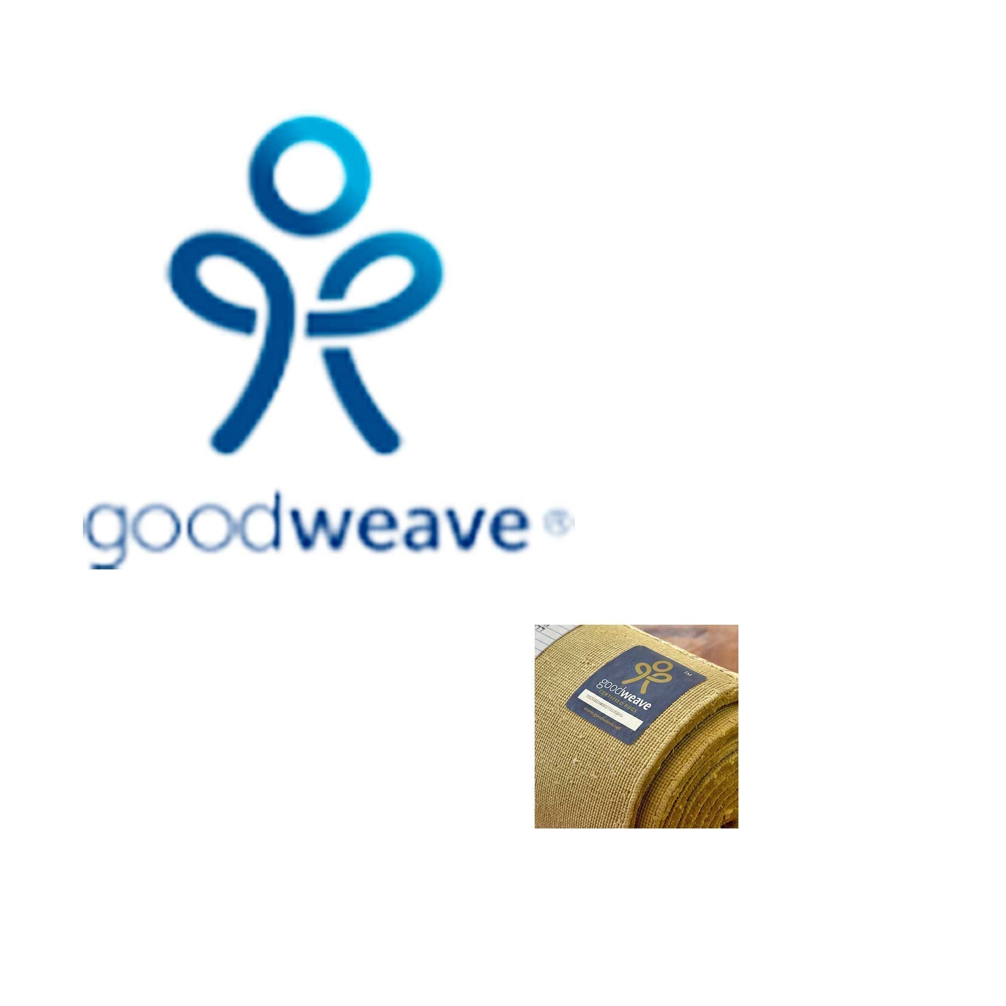 Good Weave Siegel für Liv Interior Teppich. Zertifikat für ethisch hergestellte Teppiche. Waschbarer Teppich pflegeleicht | fühlt sich an wie Baumwolle