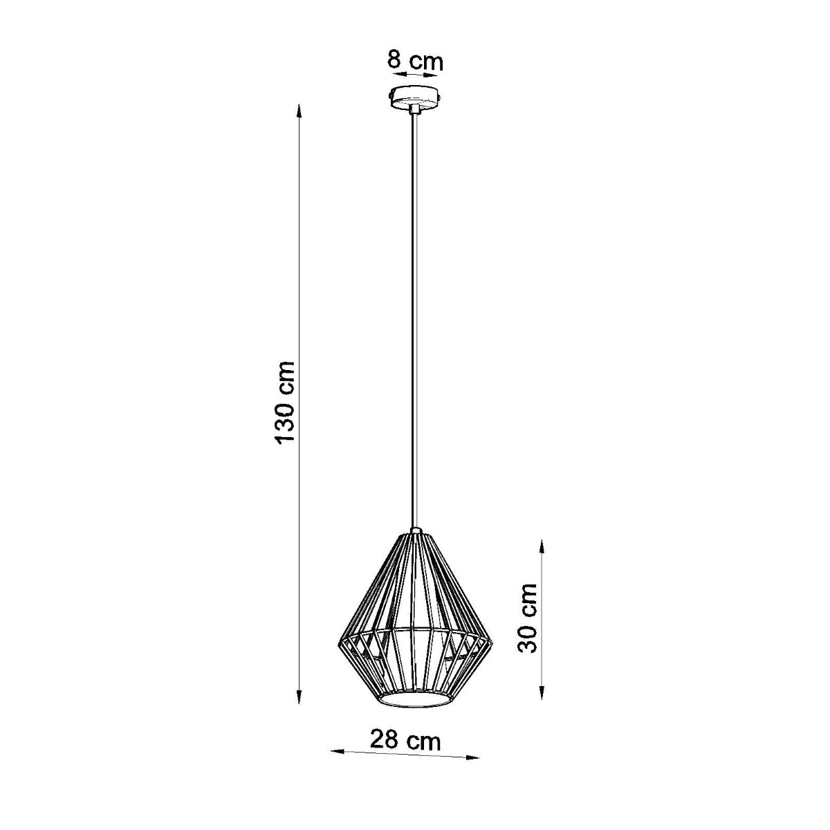 Details technische Daten Pendelleuchte schwarz Metall hängelampe