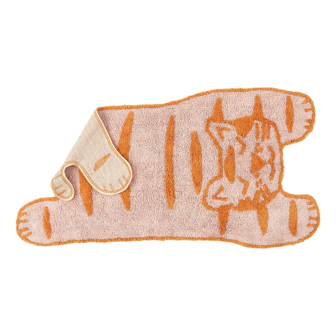 Unterseite des Badteppich Katze Pink