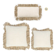 Boho Kissen mit Fransen | Bohemian Style Kissen mit Kissenfüllung | Boho Deko Kissen von Bazar Bizar im Soulbirdee Onlineshop