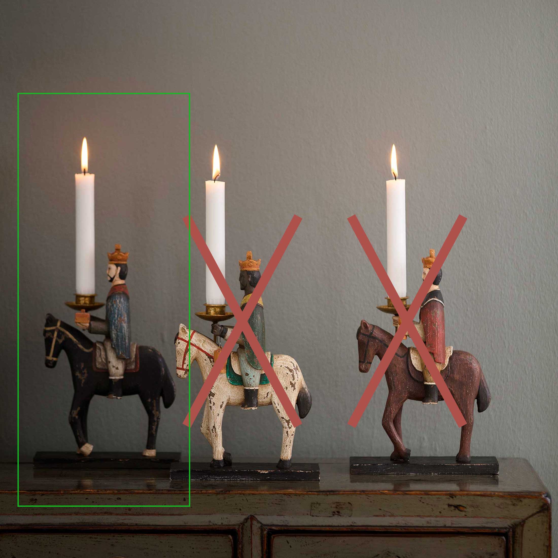 Einzelfigur Kerzenständer Balthasar Bungalow DK bei Soulbirdee