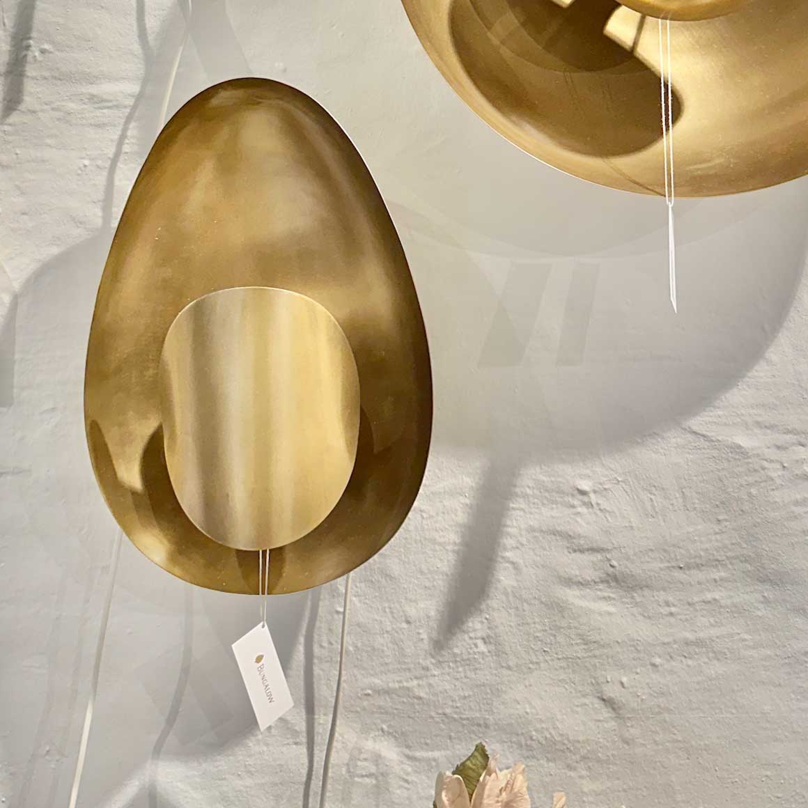 Boho Style Wandlampe GOLD ♥ moderne Wandleuchte Bungalow DK im Soulbirdee Lampenshop ✓ goldene Lampe kaufen ✓ Wanddeko mit Licht