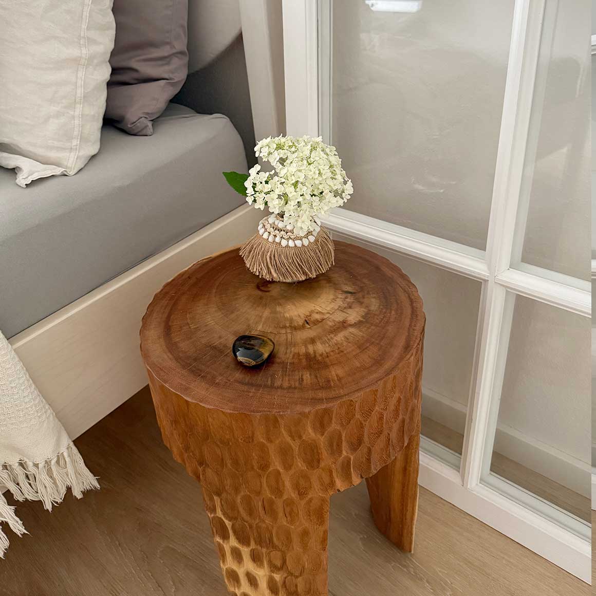 Hocker Holz PARAMO | Holzhocker & Beistelltisch