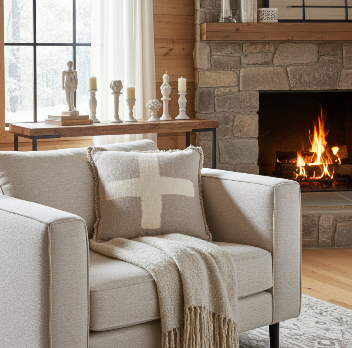 boho kissen wohnzimmer beige grau quadratisch kreuz soulbirdee bazar bizar