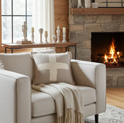 boho kissen wohnzimmer beige grau quadratisch kreuz soulbirdee bazar bizar