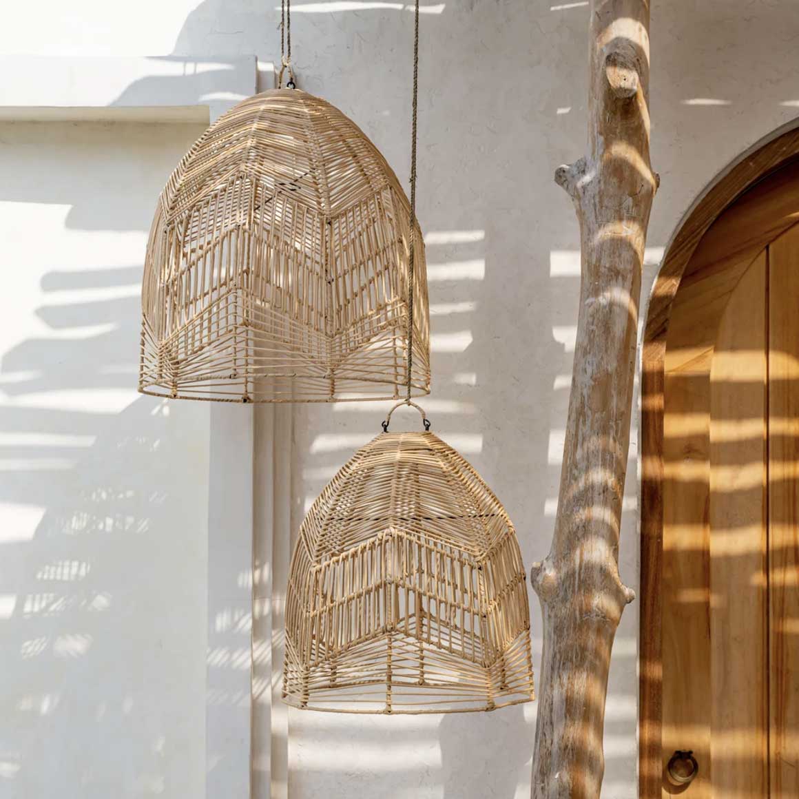 Boho rattanlampe hängelampe lampenschirm esstischlampe rattan soulbirdee Handarbeit Naturmaterial Nachhaltig Fair Bazar Bizar im Soulbirdee Onlineshop