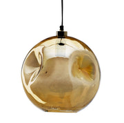 Glas Hängelampe Gold BUBELLA  in mattem Champagner-Gold und organic design