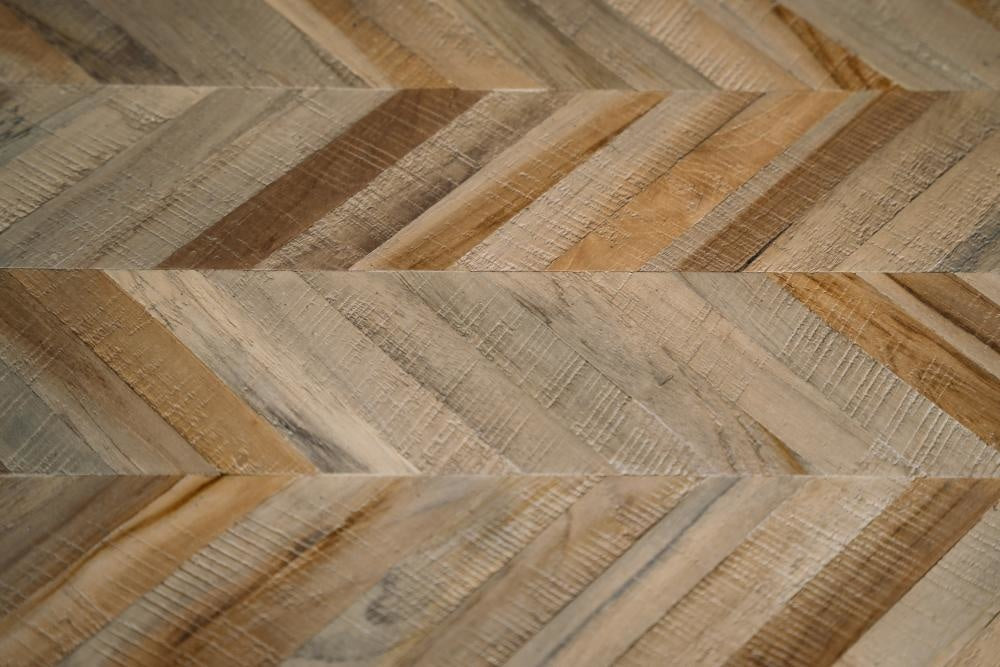 Detail Muster Teak Sitzbank Fischgräte | Holzbank zum sitzen | Sitzmöbel Bank Holzbank modern schwarz braun esszimmer Esstisch Bazar Bizar Soulbirdee Onlineshop
