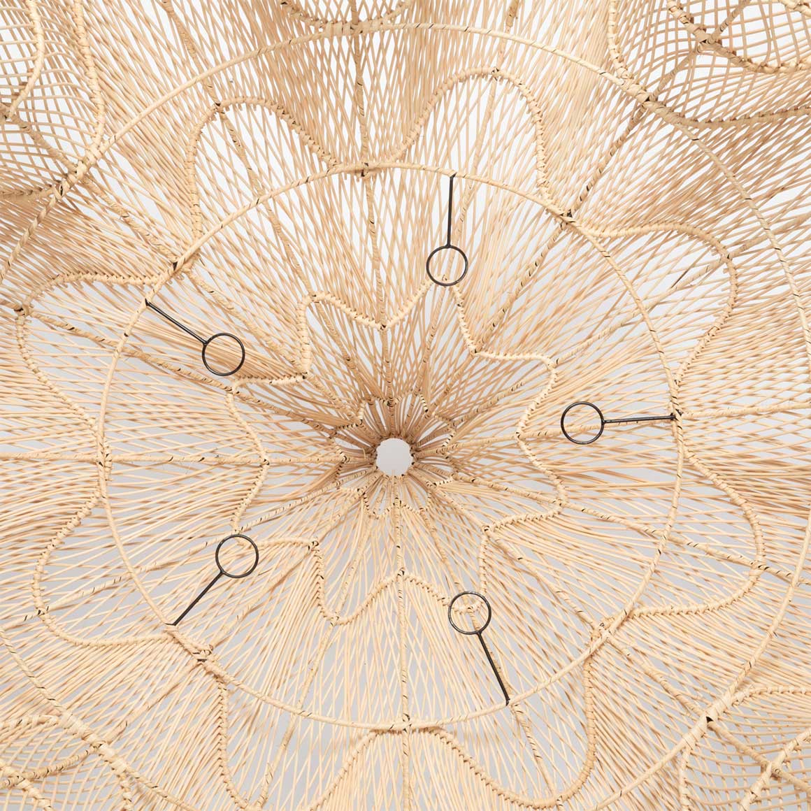 Rattanlampe Rattan 5 Fassungen Lampenschirm XXL Beachhouse 150cm Restaurant Gastro Lounge Bar Bazar bizar Soulbirdee shop