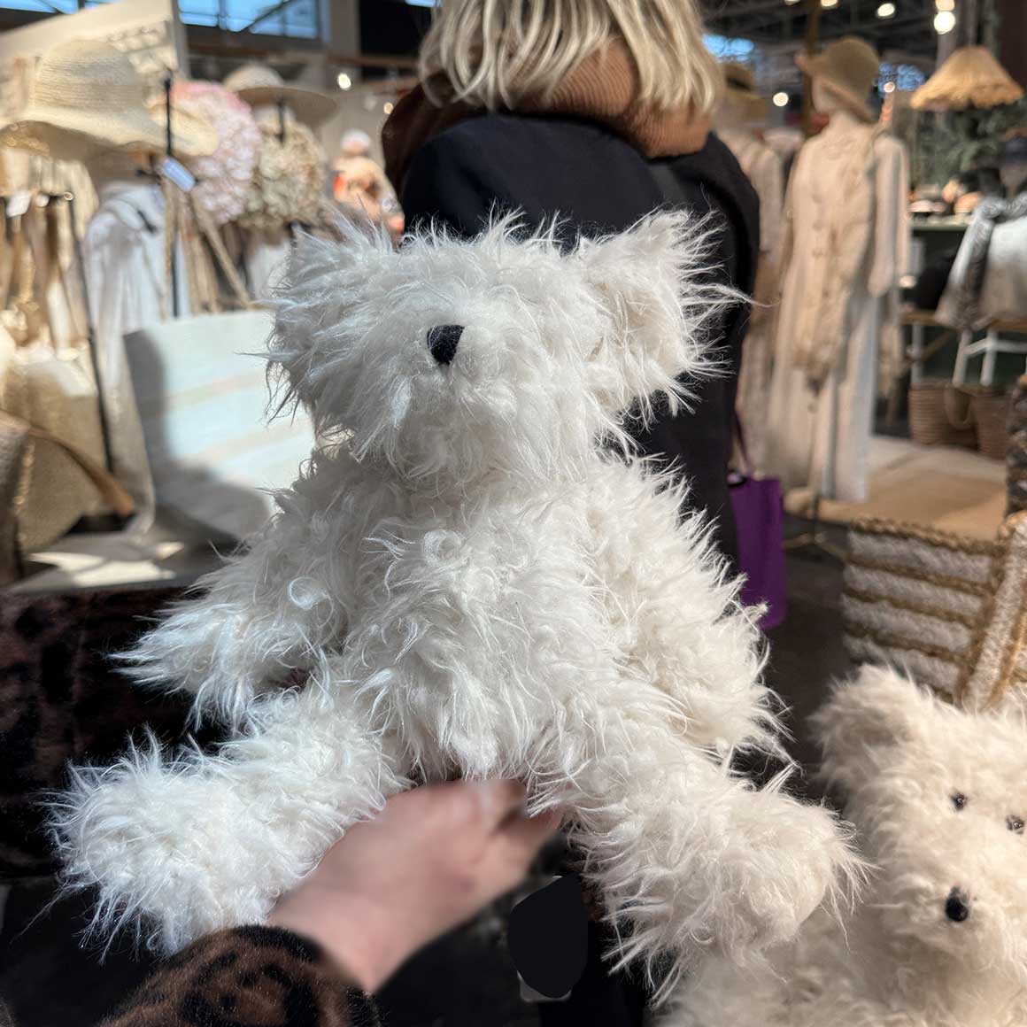 Teddybär weiss fell stella Geschenk für Frauen Männer Moshi Lieblingsmensch Teddy Geschenkidee mit Liebe Geburtstagsgeschenk Kuscheltier Bär Weiß Fell Plüsch Soulbirdee Onlineshop