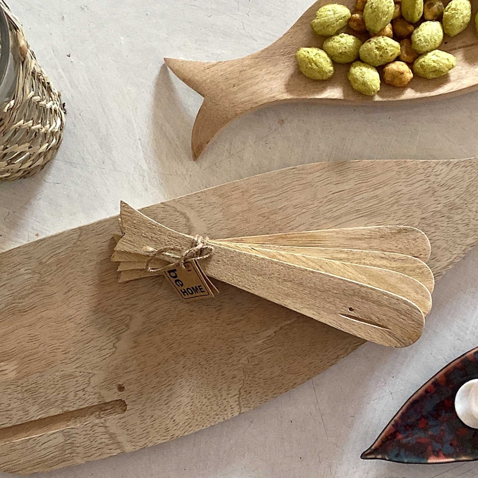 Walfisch, Aufstrich Löffel aus Holz, Tischdeko im Strandhaus Stil, Ibiza Deko aus Holz, BeHome online kaufen bei Soulbirdee Onlineshop