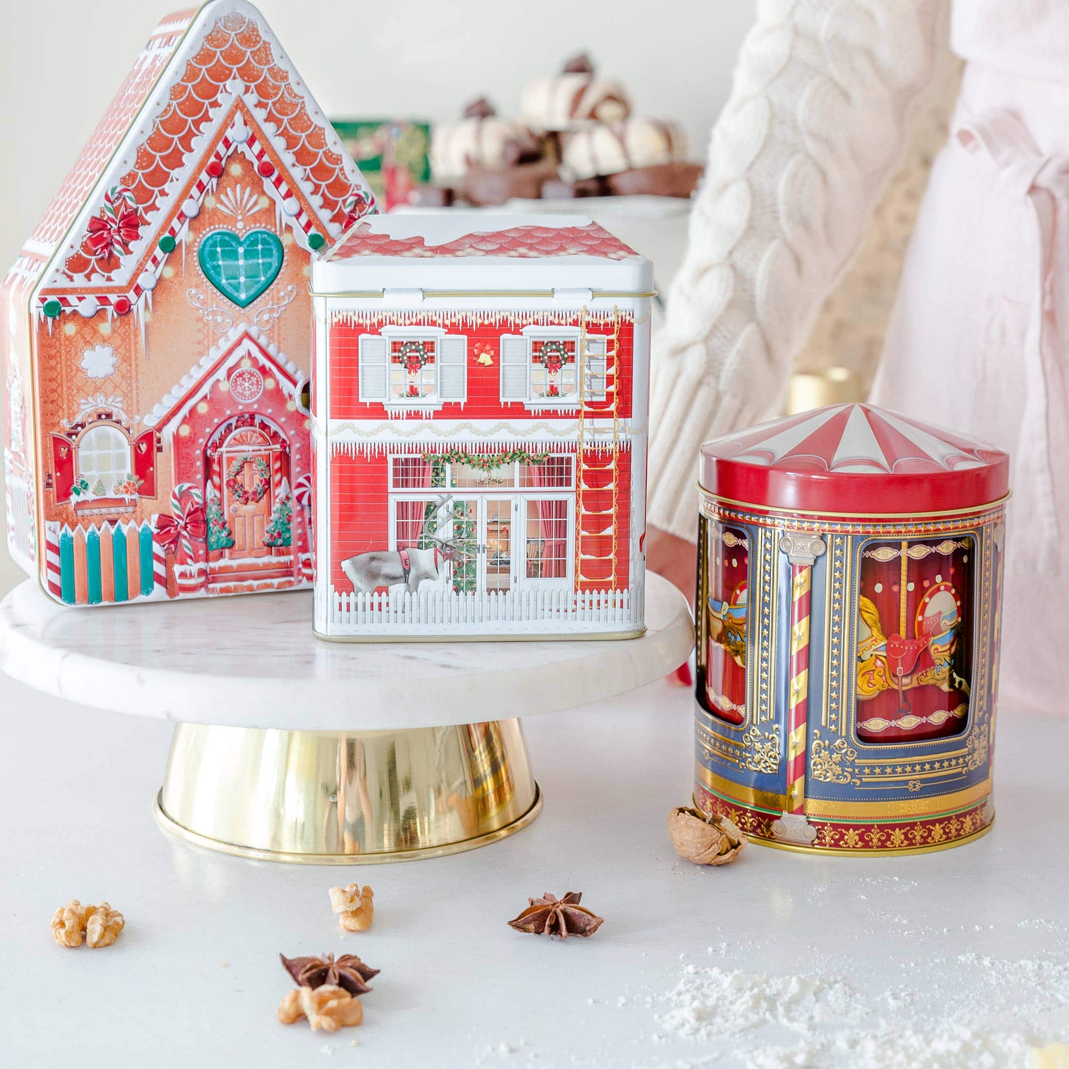 Dose für Kekse und die Weihnachtsbäckerei in Form eines Hauses ♥ Besondere Keks-Dosen für Plätzchen online kaufen ♥ Onlineshop Soulbirdee