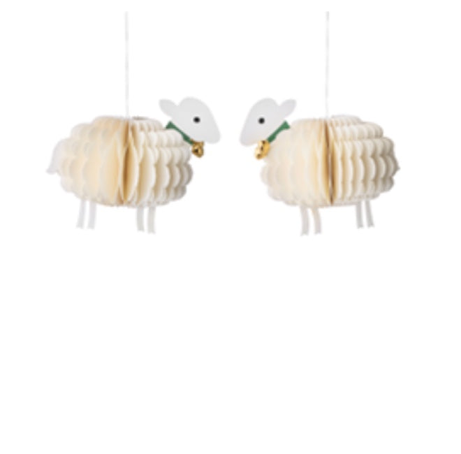 Osterdeko 2026 Bungalow DK Soulbirdee Onlineshop Lämmer schäfchen Schafe Ostern deko Papier Dekoanhänger hängend