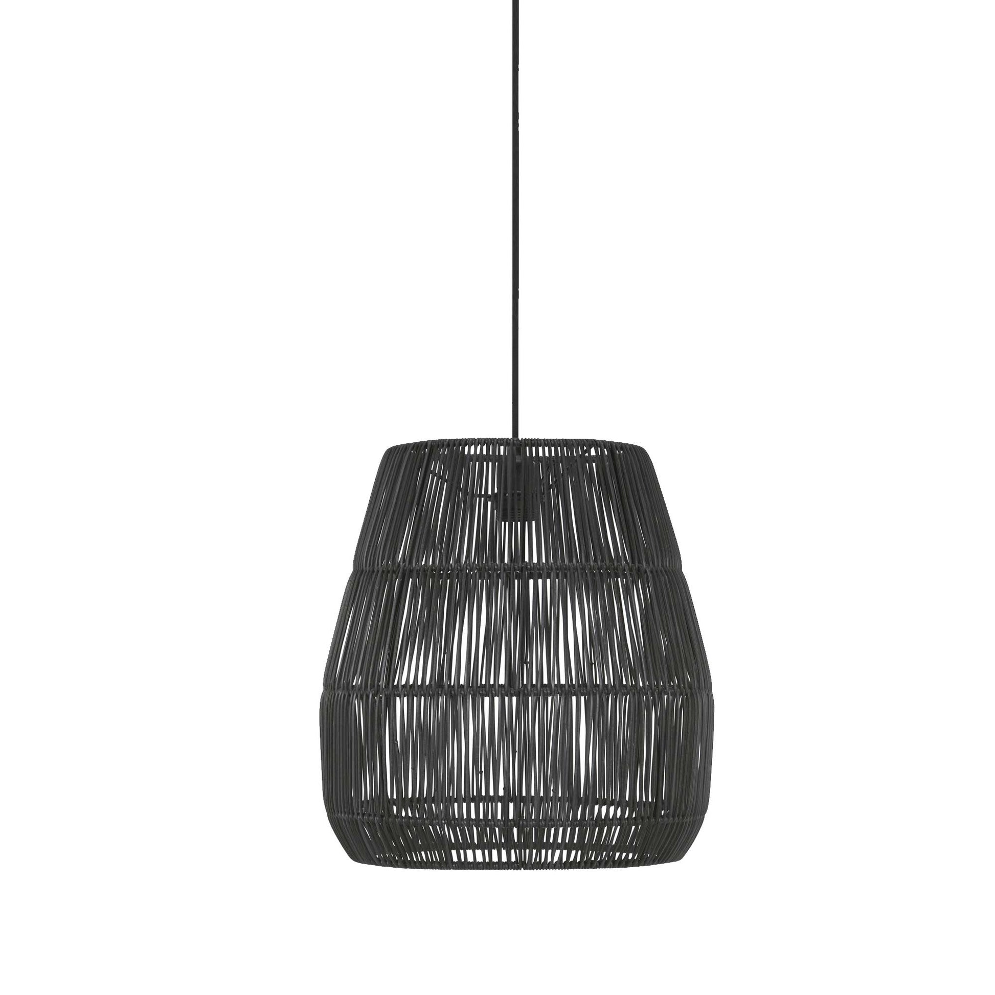 Hängeleuchte Polyrattan schwarz