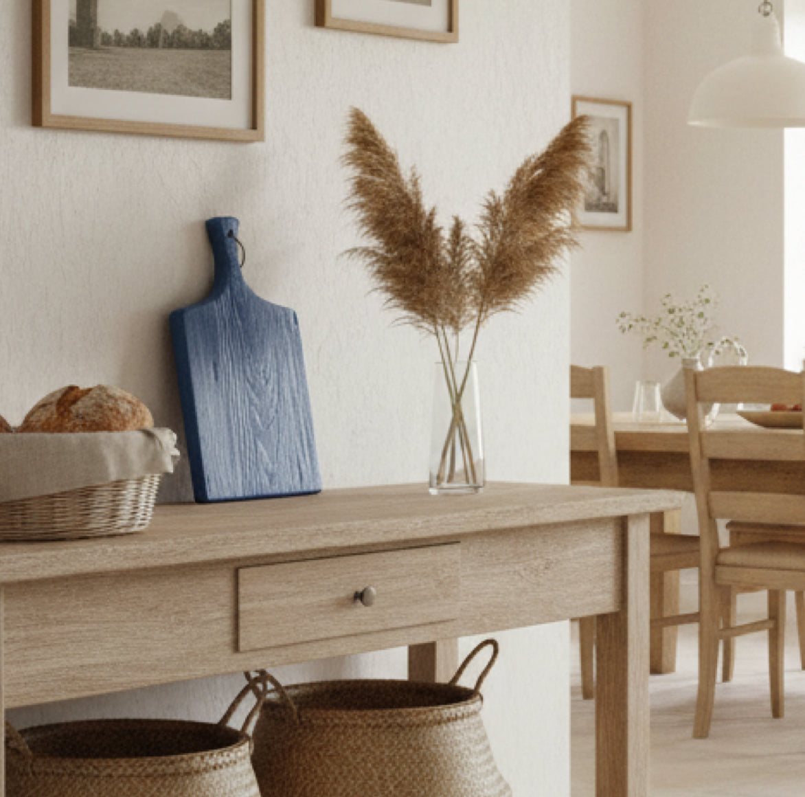 Nachhaltiges blaues Dekobrett aus Holz handgefertigt in Europa von etu-home by soulbirdee