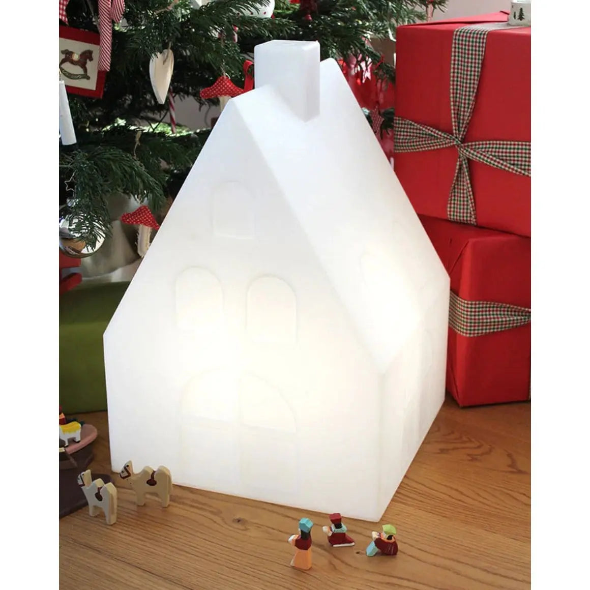 Dekoleuchte Weiss Weihnachten Weihnachtsbeleuchtung Haus shining house soulbirdee Onlineshop