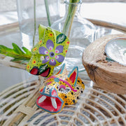 Figur bunt boho ethno maske tribal art guatemala indigen ethno farbig jaguar tier onlineshop soulbirdee