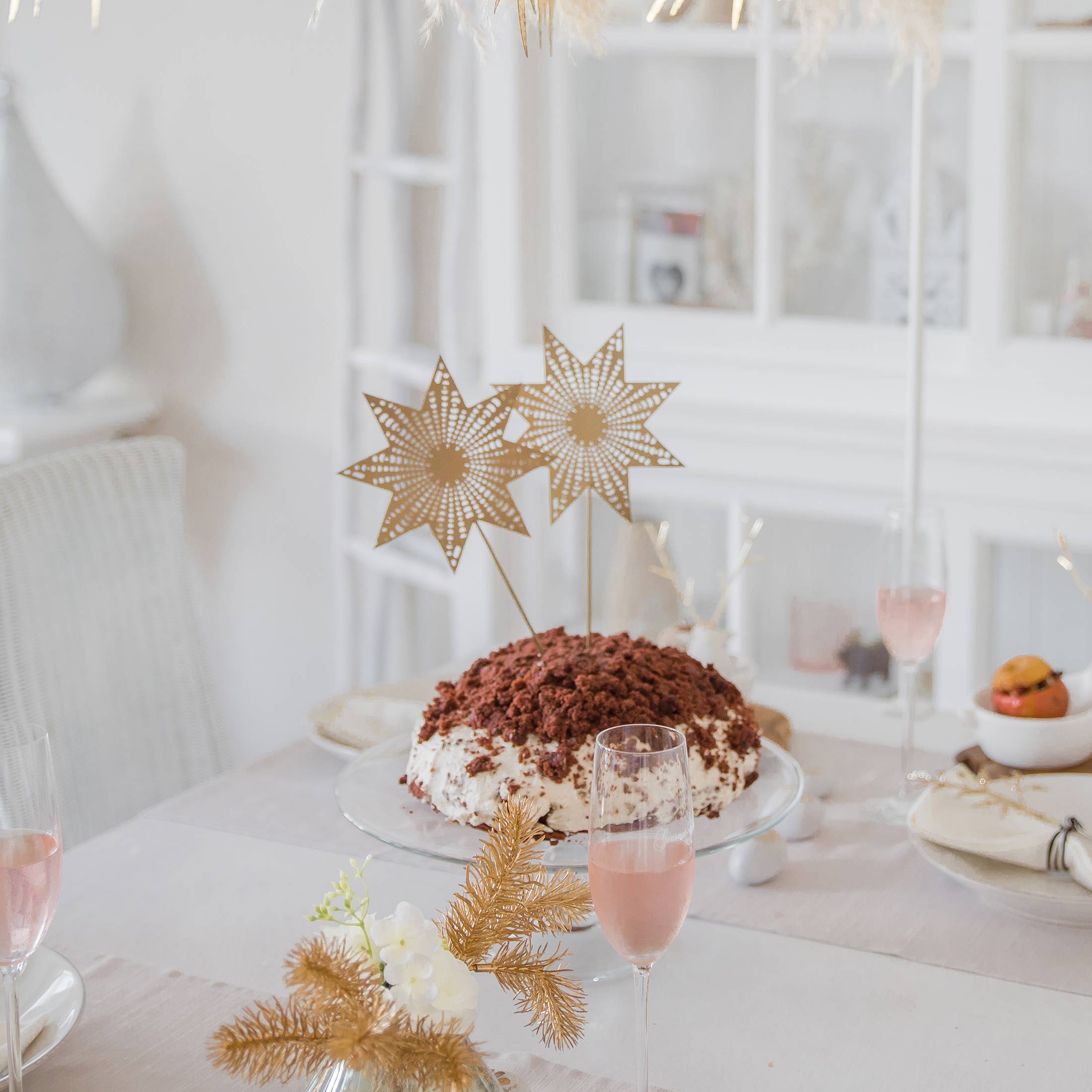 Stern für den Adventskranz / Dekostecker