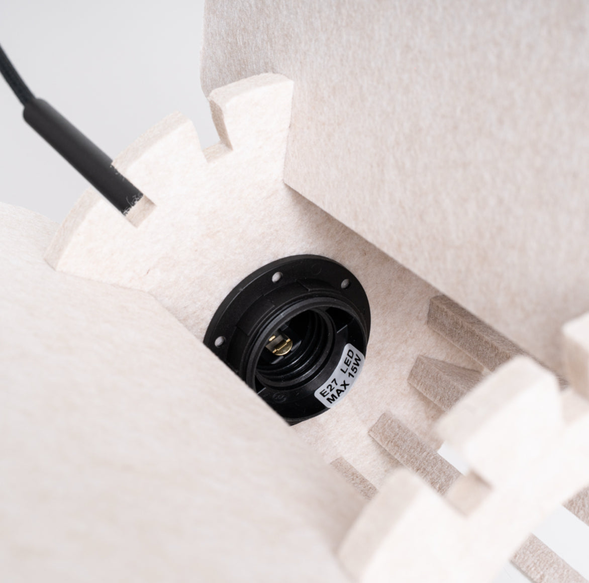 Detail E27 Fassung Lempenschirm MULA