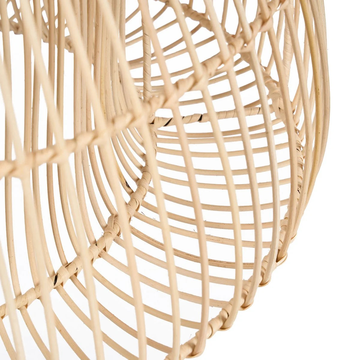 Detail Handgefertigter Rattan Lampenschirm 