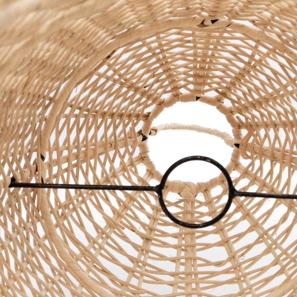 Elba Lampenschirm Detail Aufhängung Rattan Ibiza Stil Bazar Bizar | BAYU036N-M-30x60Esstischlampe kaufen | Soulbirdee Onlineshop