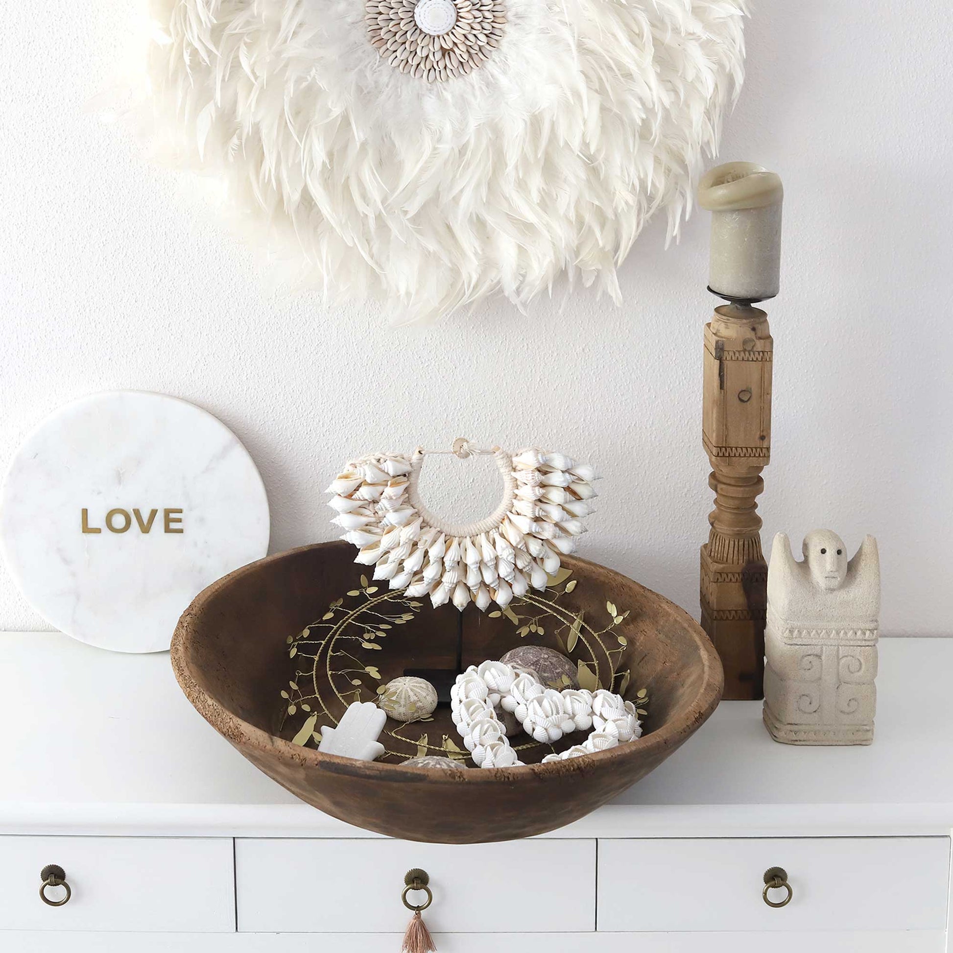 Alter Vintage Kerzenständer Holz Kerzenhalter Muster Shabby handgemachte Deko Altholz Holzdeko kaufen Soulbirdee shop