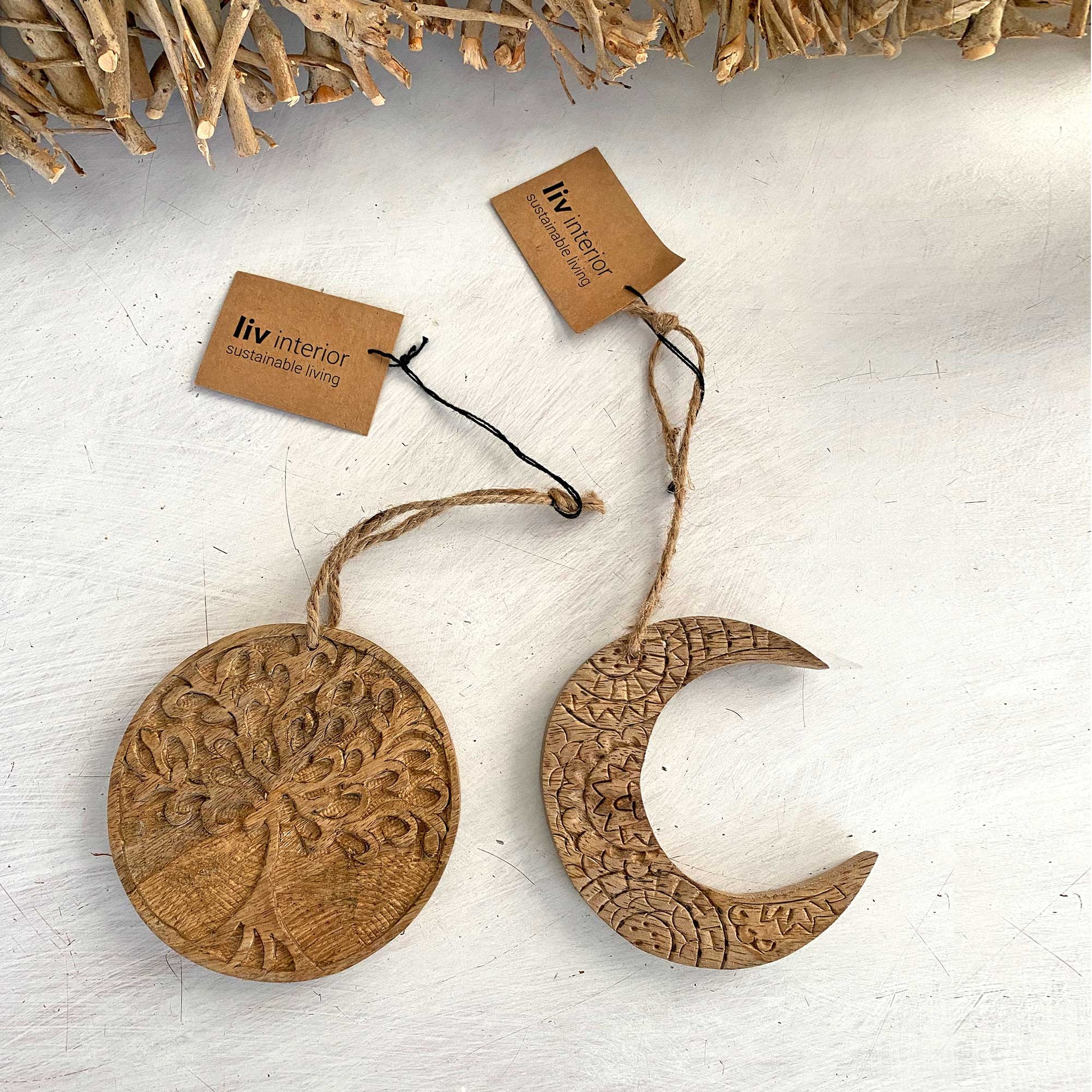 Geschenkidee Geschenkanhänger Deko Dekoanhänger Paradies Baum Mangoholz, nachhaltige Dekoration und Geschenkanhänger Boho Deko Soulbirdee Onlineshop