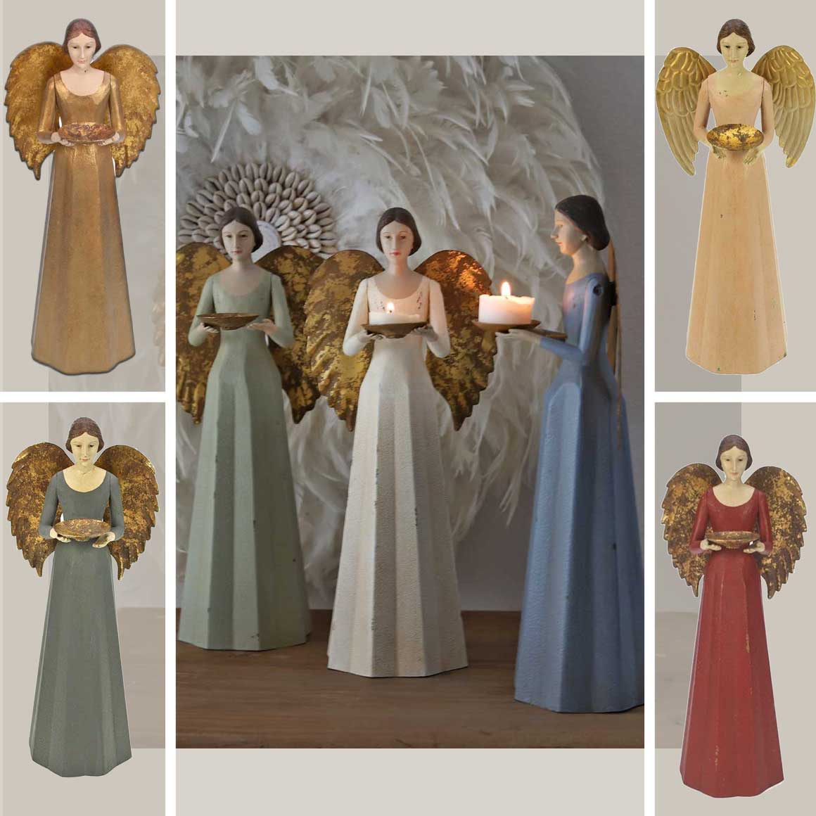 Engel Weihnachtsengel meander 7 farben antikstil vintage style antik style holzoptik holz figur weihnachten christlich weihnachtsdeko weihnachtsdekoration xmas deco Soulbirdee Weihnachtsshop Onlineshop für Weihnachtsdeko