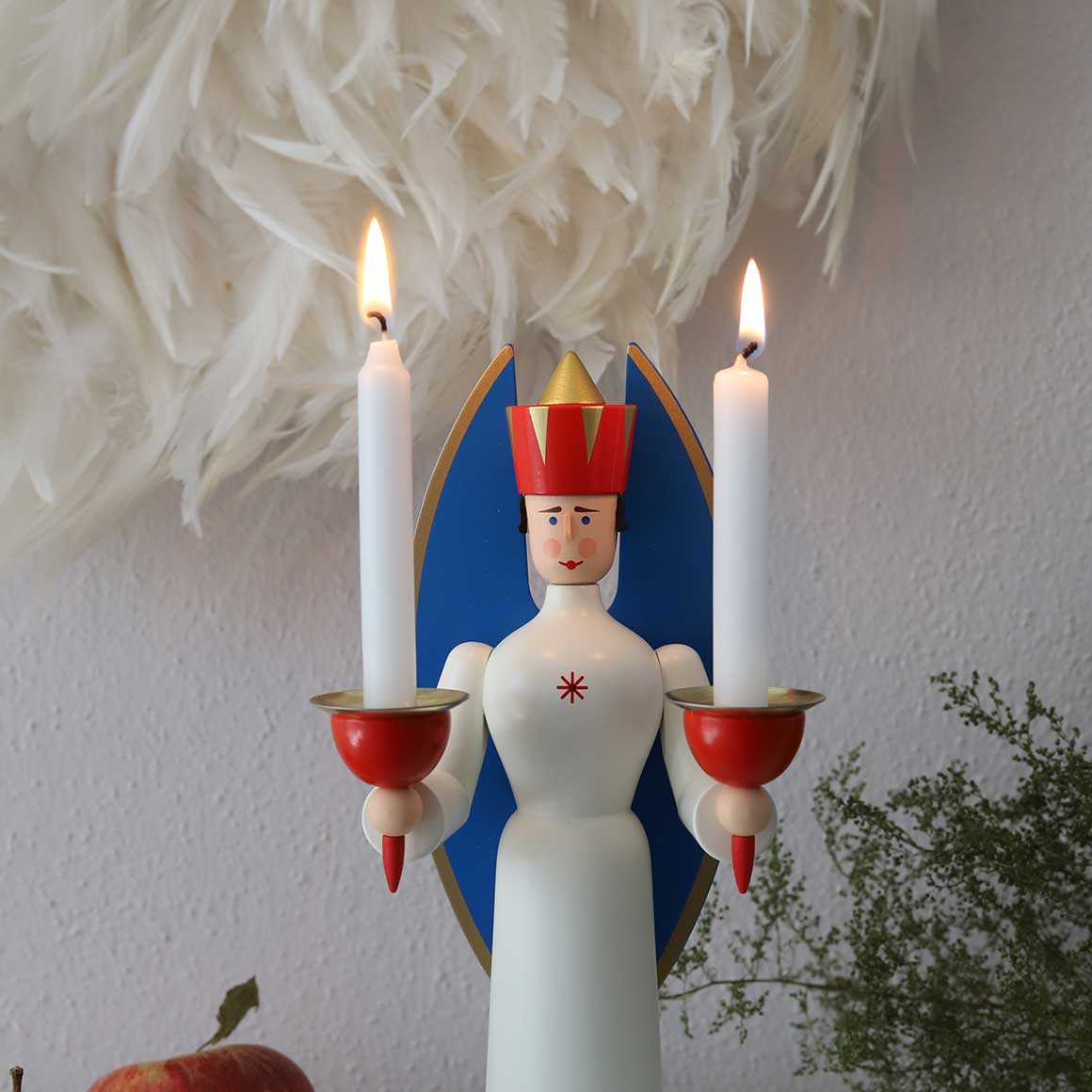 Weihnachtsdeko Advent Dekoration Engel Kerzenhalter 2 Kerzen Holz Deko Xmas Kerzenständer Erzgebirge Soulbirdee Onlineshop