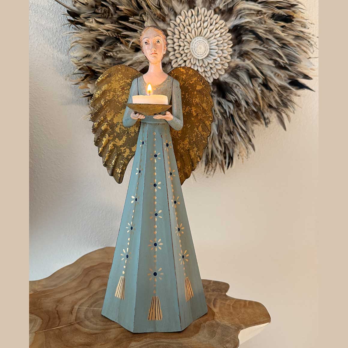 engel schutzengel Flora wohnzimmwe deko vintage deko landhaus meander soulbirdee onlineshop weihnachtsengel