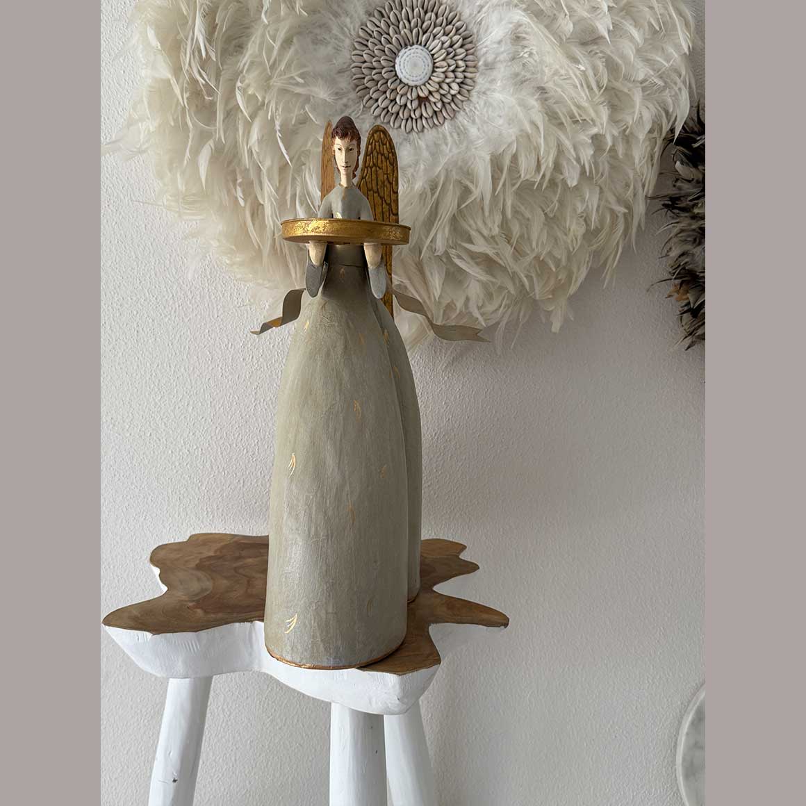 engelfiguren engel gesicht schmal meander vintage advent landhaus deko soulbirdee shop