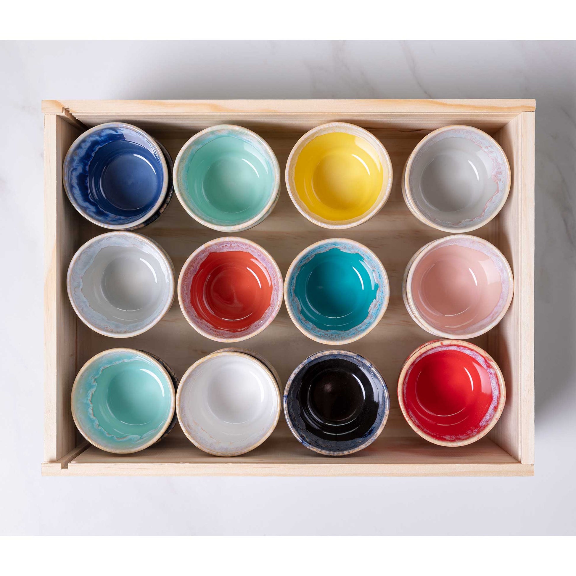 Espressotassen bunt Innen Set Ombre Verlauf Schüssel Geschirr Porzellan Tasse Ibiza Geschirr kaufen Soulbirdee Shop