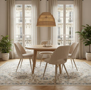 Gepolsterter Esszimmerstuhl in Beige Stoff modell arc air von pole 2 pole als bequemer Polsterstuhl für den Esstischvbei soulbirdee