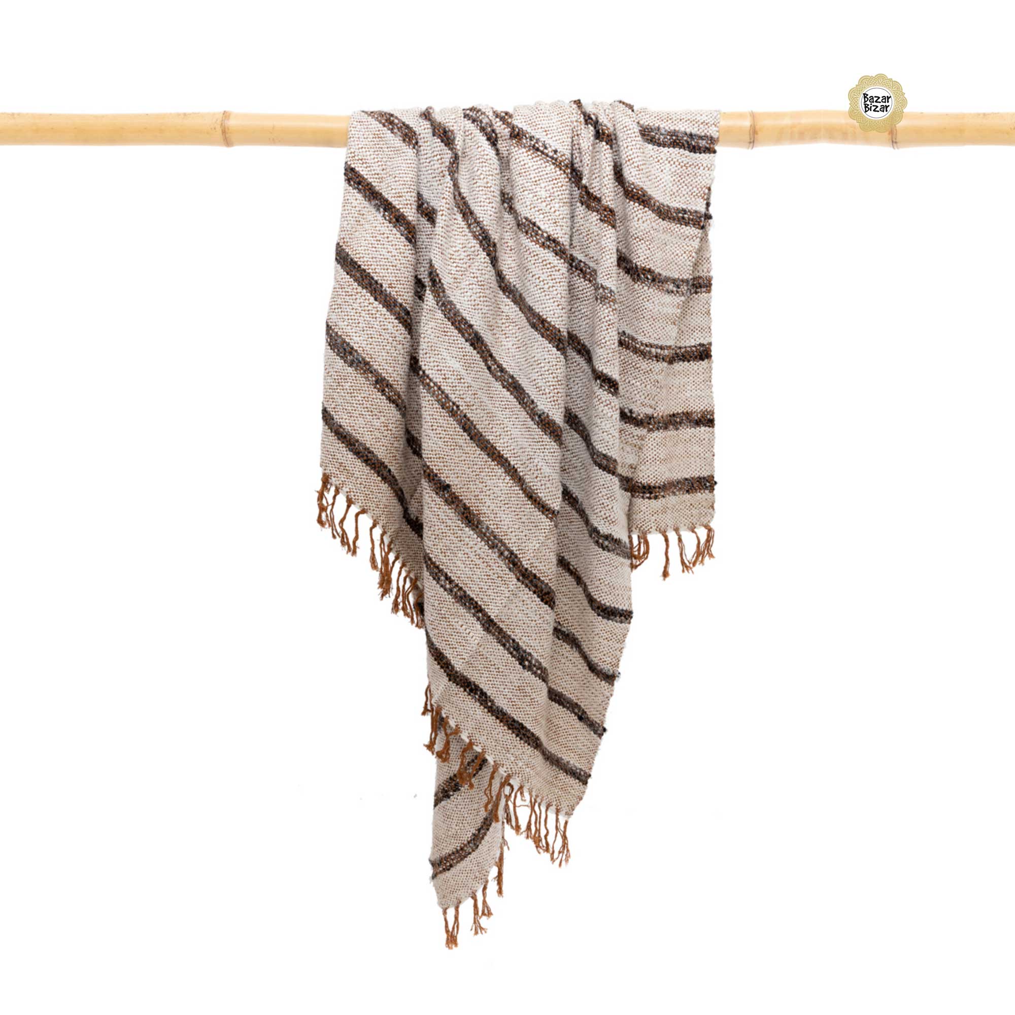 Plaid Decke Wohndecke Bohemian white Gee Bazar Bizar Weiss Boho Soulbirdee Online Shop