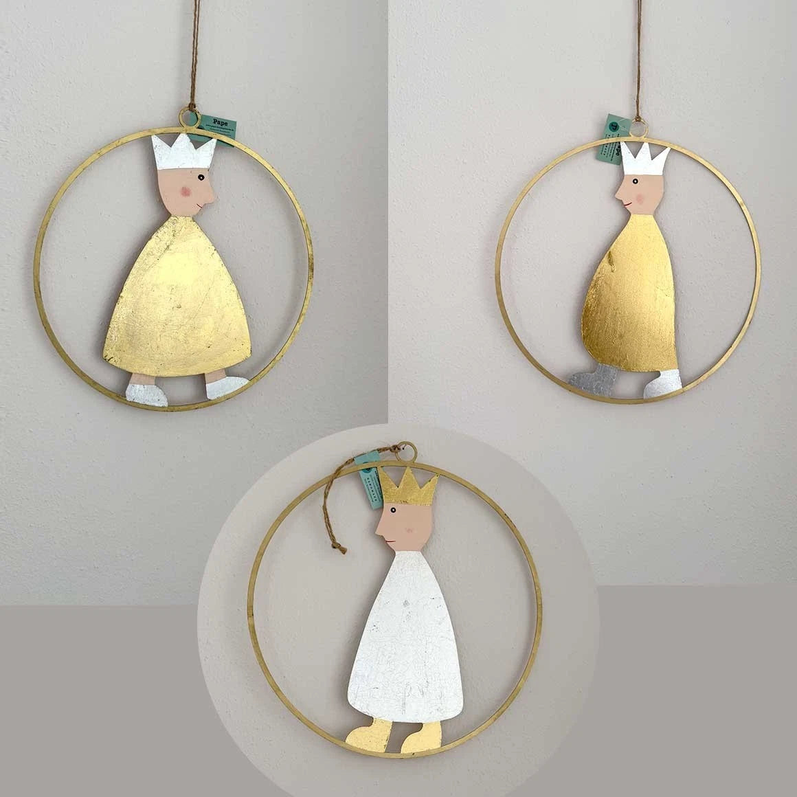 fensterdeko könige gold M 14 set soulbirdee landhausstil deko