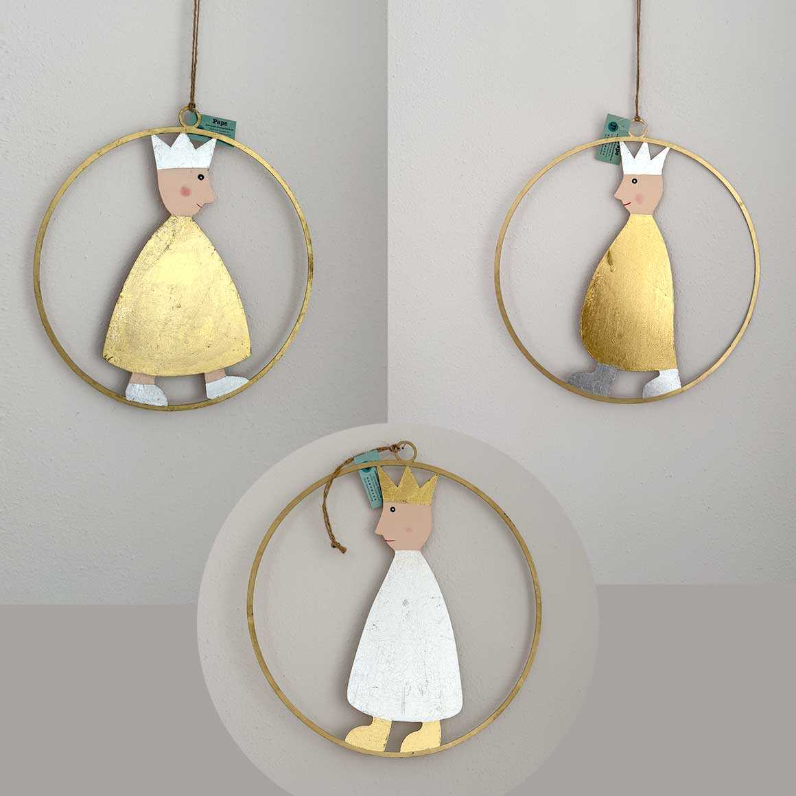 fensterdeko gold silber metall landhaus deko könige 30cm soulbirdee onlineshop pape