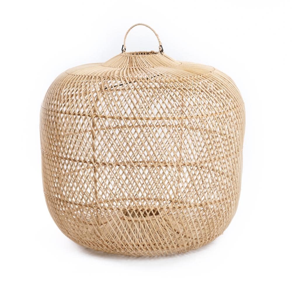 Lampenschirm Rattan Rattanlampe Bodenlampe Rattan Lampenschirm Batu Bolong BAYU048N-L Rattan 60 Boden Deko Bali Handgeflochten Rattanlampe Bazar Bizar kaufen Soulbirdee Onlineshop