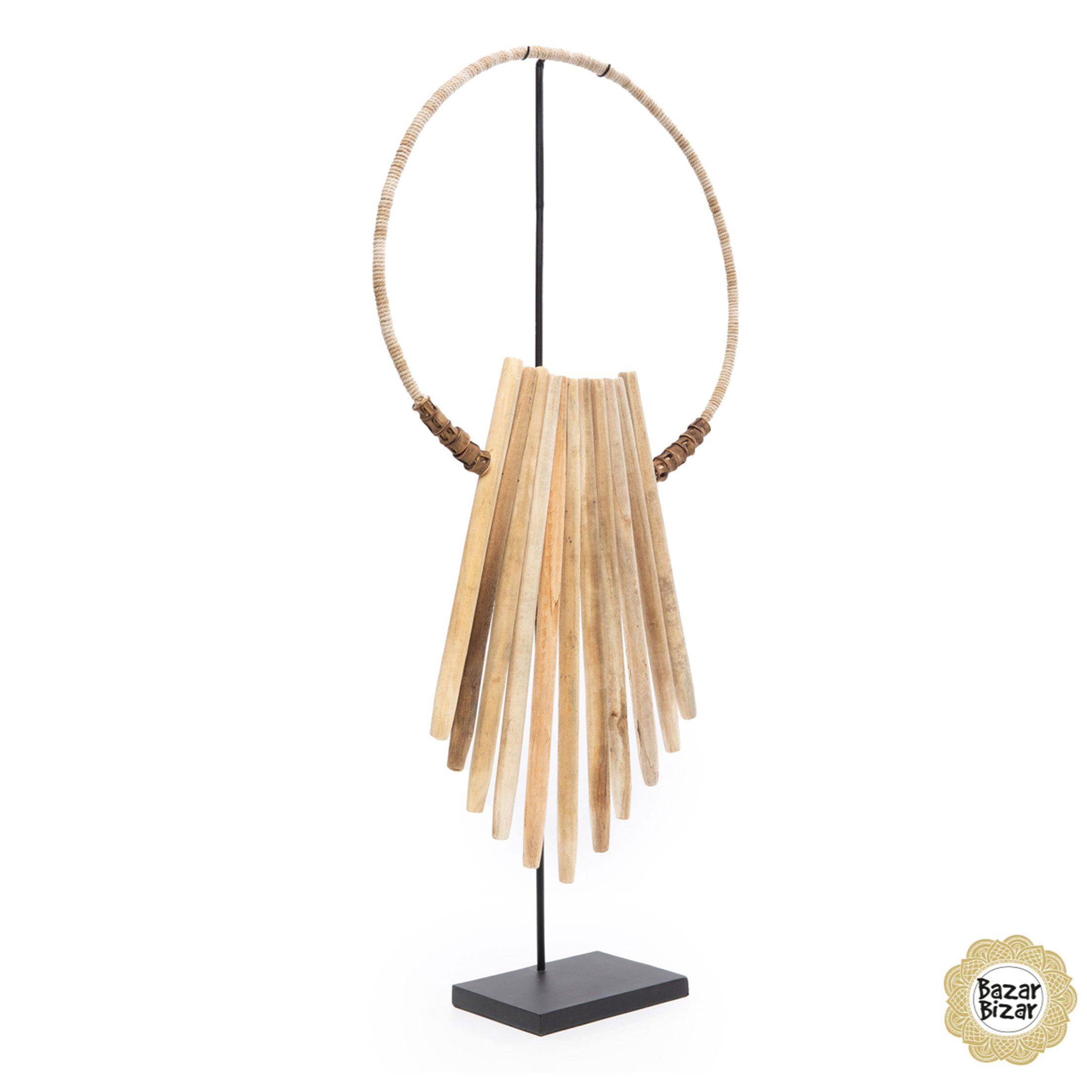 Ethno Deko aus Holz "The Wooden Sticks On Stand"