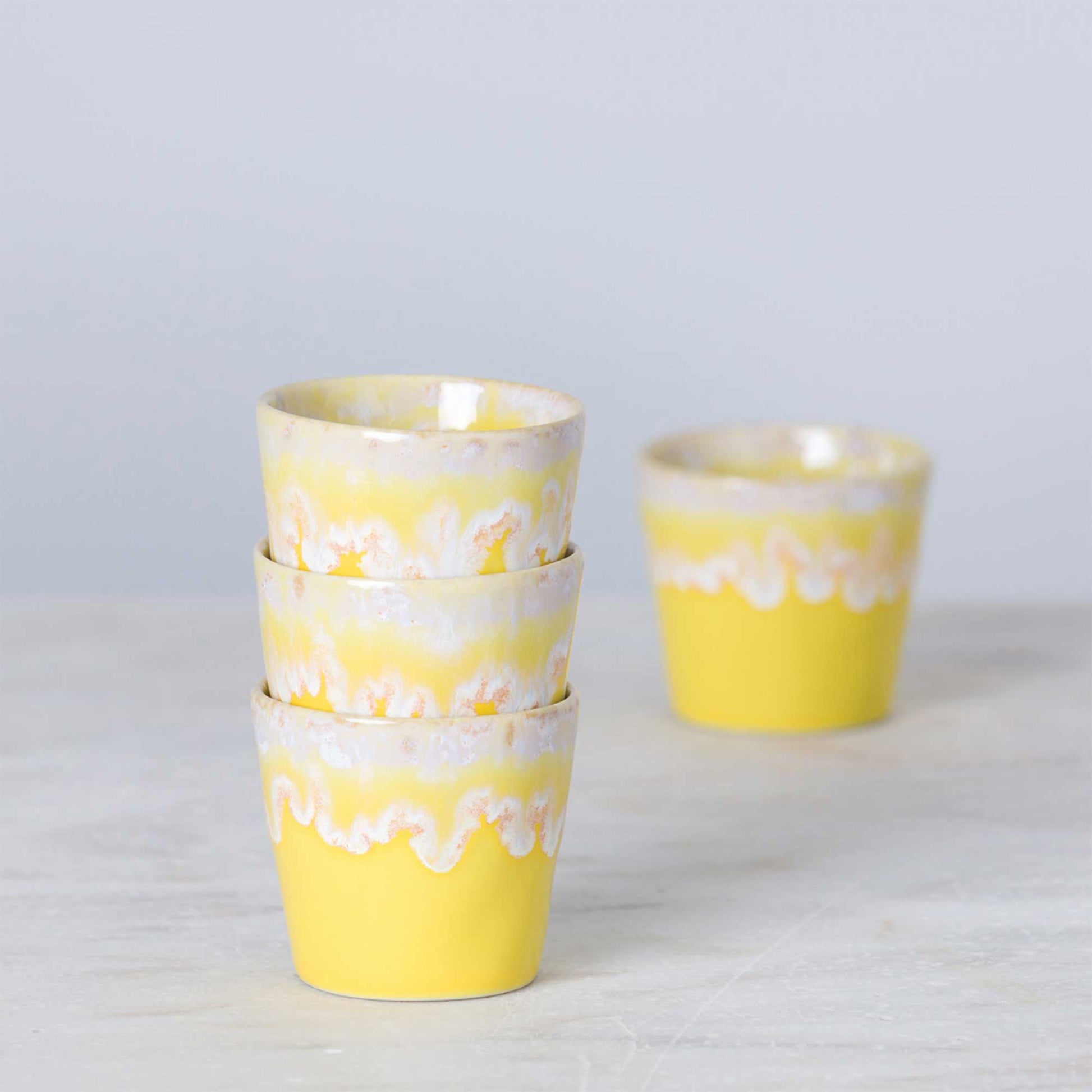 Espresso Gelb Set Ombre Verlauf Schüssel Geschirr Porzellan Tasse Ibiza Geschirr kaufen Soulbirdee Shop
