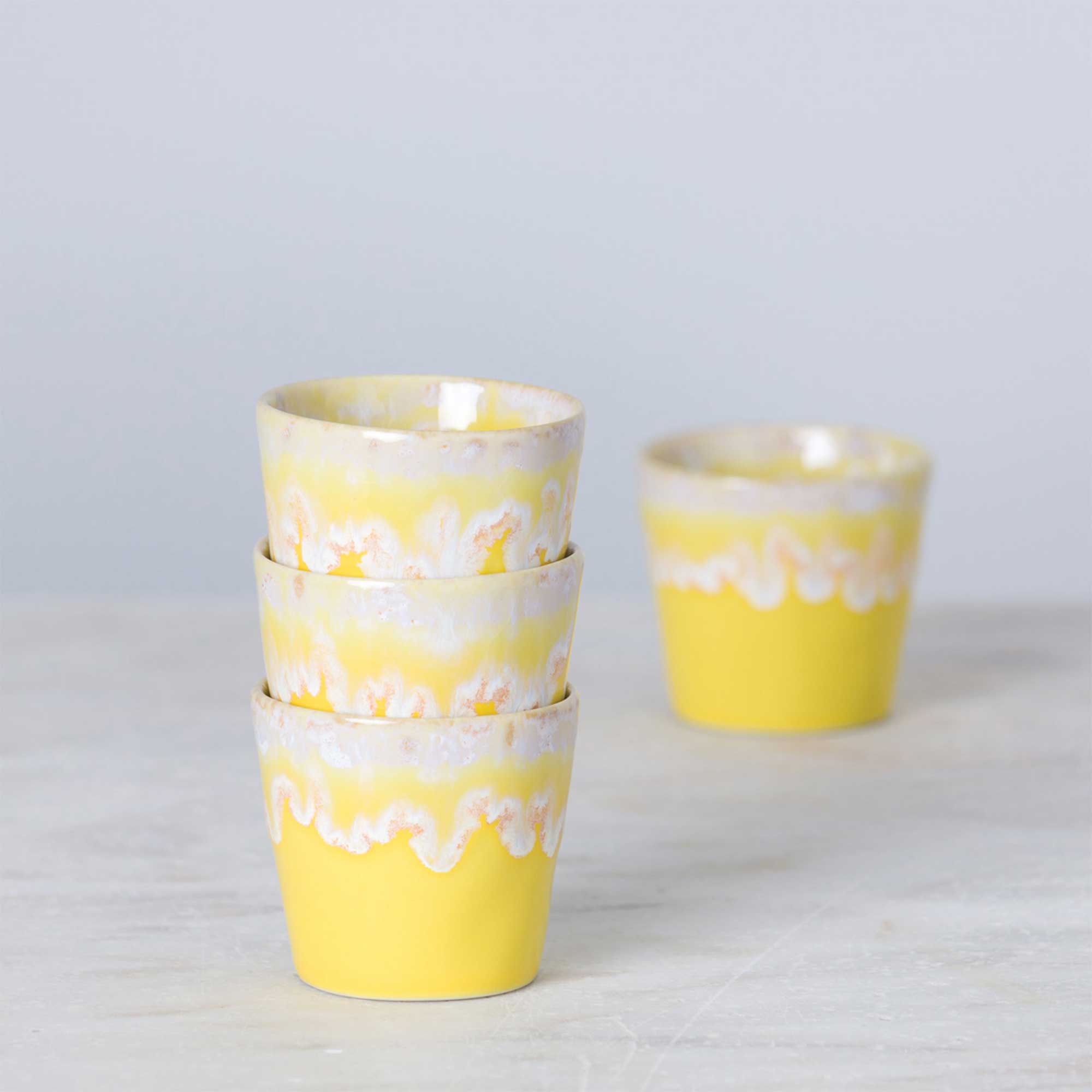 Espresso Gelb Set Ombre Verlauf Schüssel Geschirr Porzellan Tasse Ibiza Geschirr kaufen Soulbirdee Shop