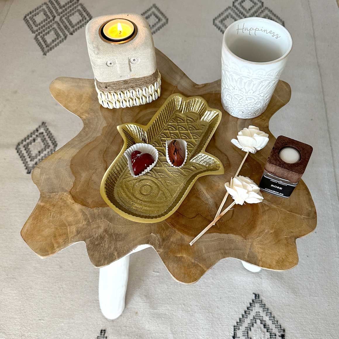 geschenk geschenkidee frau frauen Deko Tablett mit Fatimas Hand marokkanisch orientalisch tablett gold hamsa fatima soulbirdee onlineshop