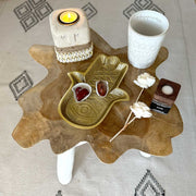 geschenk geschenkidee frau frauen Deko Tablett mit Fatimas Hand marokkanisch orientalisch tablett gold hamsa fatima soulbirdee onlineshop